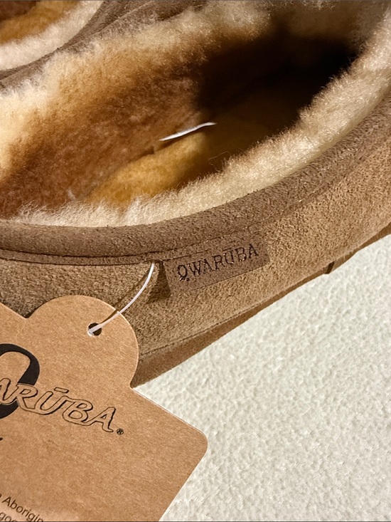 Qwaruba M9 W10 Chestnut Suede Slip-On Loafers with Shearling Lining main image 6